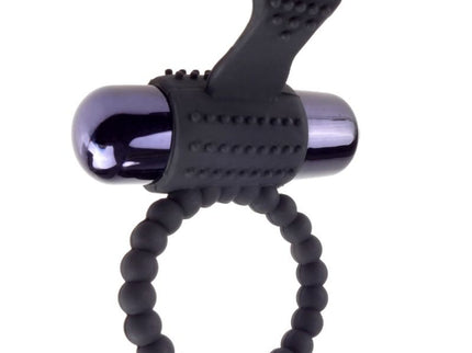 FANTASY C-RINGZ - BLACK SILICONE VIBRATING RING