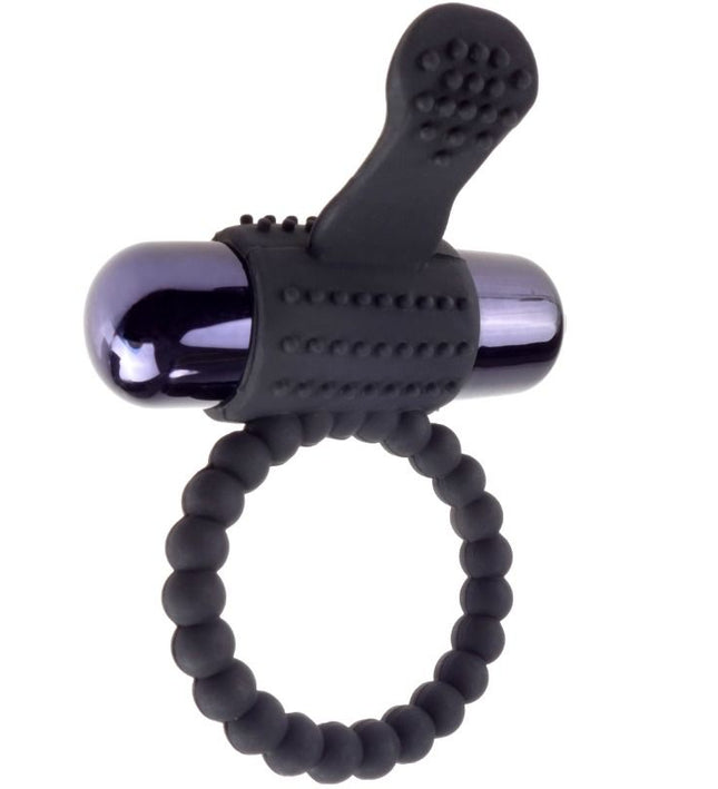 FANTASY C-RINGZ - BLACK SILICONE VIBRATING RING
