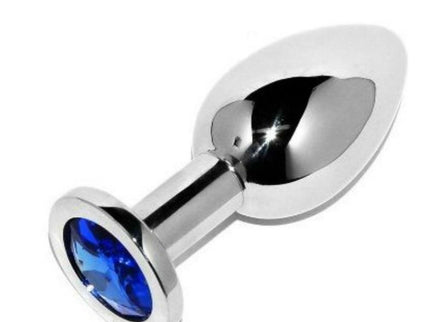 METAL HARD - ANAL PLUG DIAMOND BLUE SMALL 5.71CM