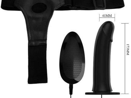 PRETTY LOVE - VITO STRAP ON WITH HOLLOW DILDO AND VIBRATION 17.3 CM