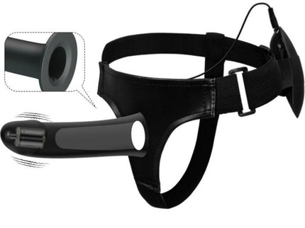 PRETTY LOVE - VITO STRAP ON WITH HOLLOW DILDO AND VIBRATION 17.3 CM