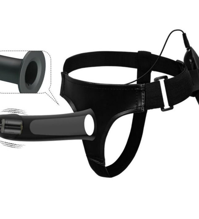 PRETTY LOVE - VITO STRAP ON WITH HOLLOW DILDO AND VIBRATION 17.3 CM