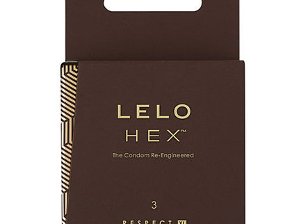 LELO HEX CONDOMS RESPECT XL 3 PACK