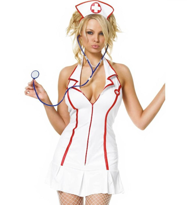 LEG AVENUE - COSTUMES - HEAD NURSE DRESS 3 PIECES SET SIZE S/M