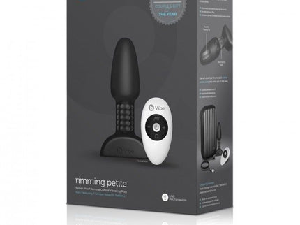 B-VIBE - RIMMING REMOTE CONTROL ANAL PLUG PETITE BLACK