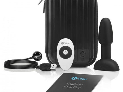 B-VIBE - RIMMING REMOTE CONTROL ANAL PLUG PETITE BLACK