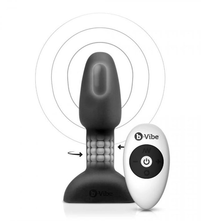 B-VIBE - RIMMING REMOTE CONTROL ANAL PLUG PETITE BLACK