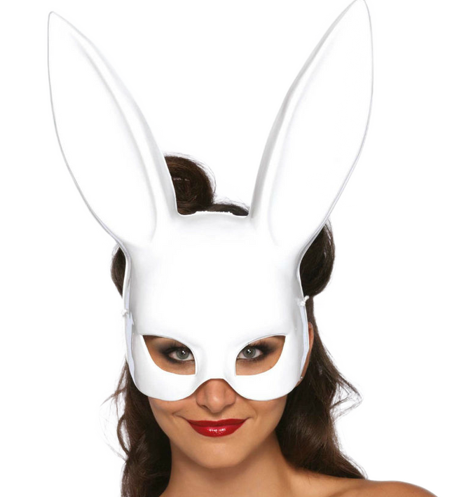 LEG AVENUE - MASQUERADE RABBIT MASK WHITE