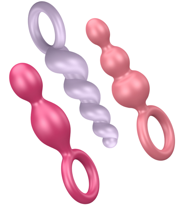 SATISFYER - ANAL PLUGS SET 3 PCS TRICOLOR