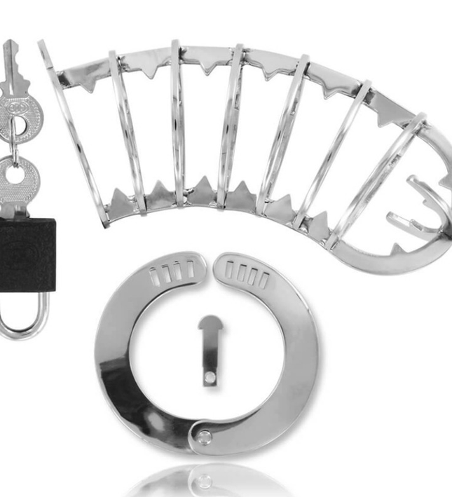METAL HARD - PENIS CAGE WITH SECURITY LOCK 14 CM