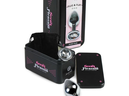 SECRETPLAY - PLUG ANAL TRANSPARENT ALUMINUM 8 CM