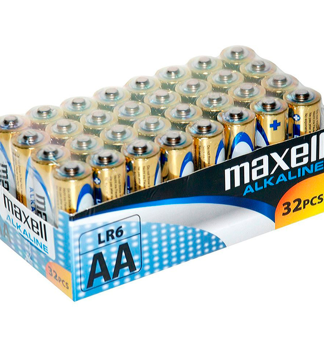 MAXELL - BATTERY ALCALINA AA LR6 PACK*32 UDS