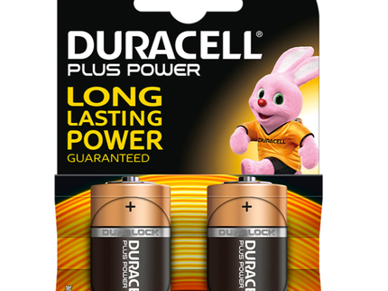 DURACELL - PLUS POWER BATTERY C LR14 2 UNITS