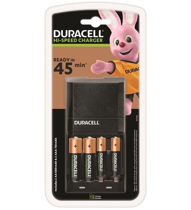 DURACELL - CHARGUER 45MIN. + 2xAA 1700mAh + 2xAAA 750mAh