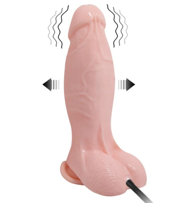 BAILE - REALISTIC VIBRATING AND INFLATABLE DILDO 18.8 CM