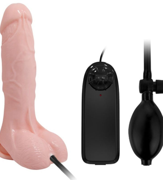 BAILE - REALISTIC VIBRATING AND INFLATABLE DILDO 18.8 CM