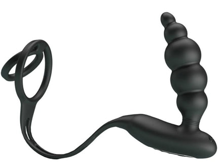 PRETTY LOVE - PENIS RINGS WITH VIBRATOR PLUG