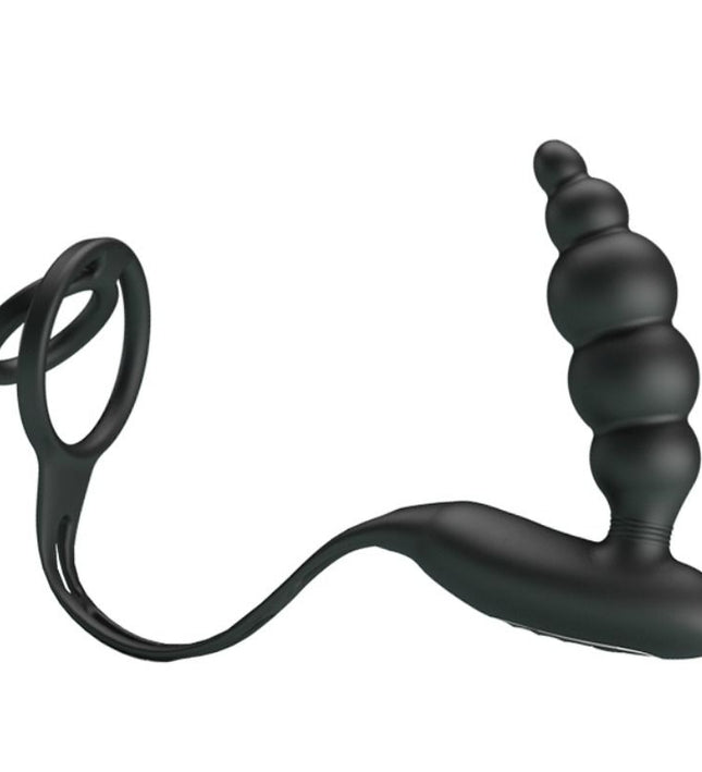 PRETTY LOVE - PENIS RINGS WITH VIBRATOR PLUG
