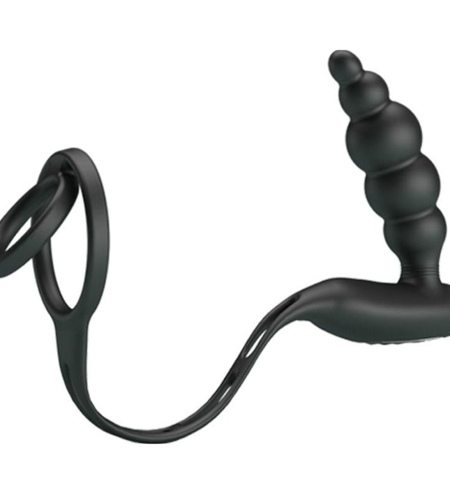 PRETTY LOVE - PENIS RINGS WITH VIBRATOR PLUG