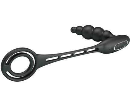 PRETTY LOVE - PENIS RINGS WITH VIBRATOR PLUG
