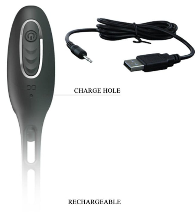 PRETTY LOVE - PENIS RINGS WITH VIBRATOR PLUG