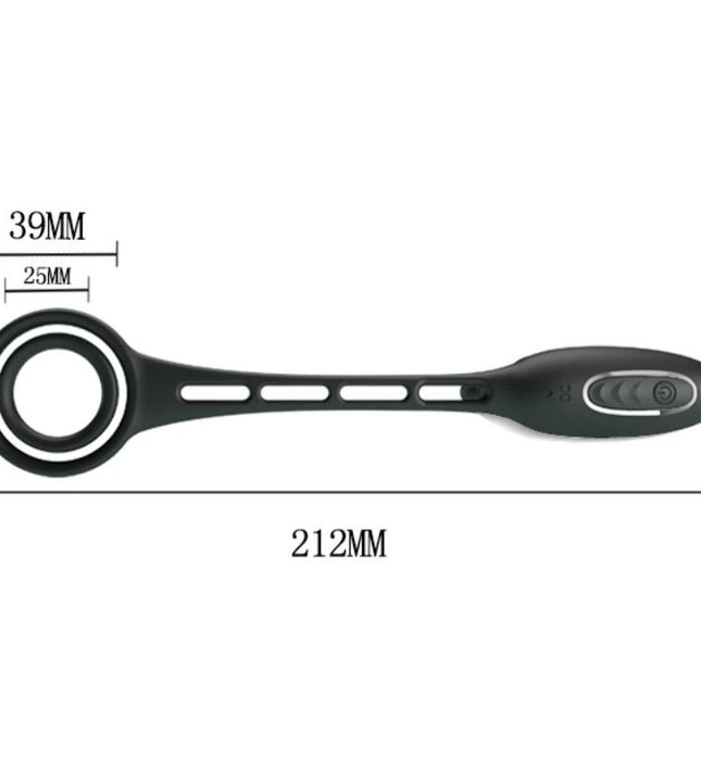PRETTY LOVE - PENIS RINGS WITH VIBRATOR PLUG
