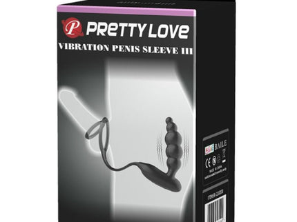 PRETTY LOVE - PENIS RINGS WITH VIBRATOR PLUG