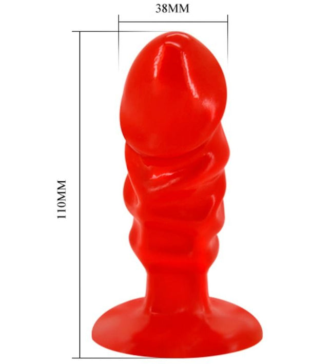 BAILE - UNISEX ANAL PLUG WITH RED SUCTION CUP