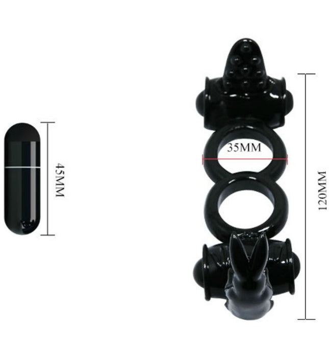 BAILE - SWEET RING DOUBLE RING WITH DOUBLE RABBIT