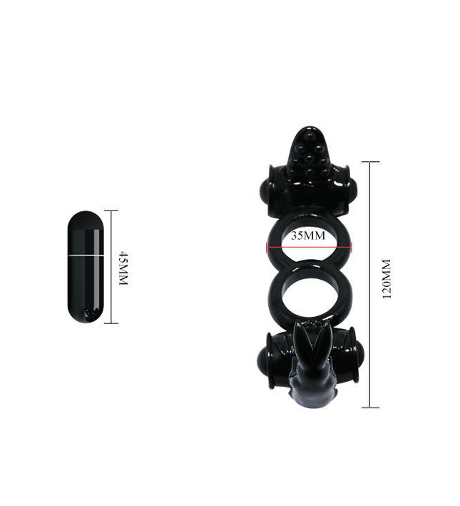 BAILE - SWEET RING DOUBLE RING WITH DOUBLE RABBIT