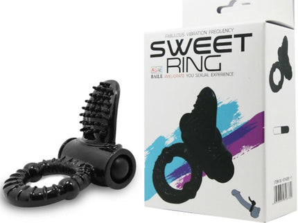 BAILE - SWEET RING VIBRATING RING WITH TEXTURED RABBIT
