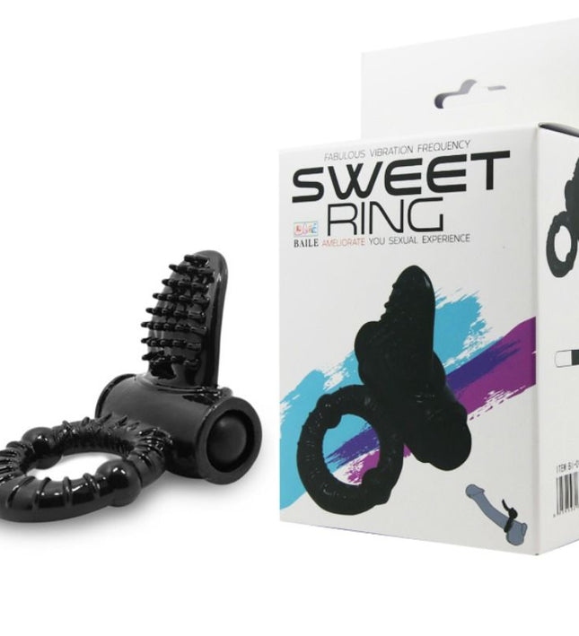 BAILE - SWEET RING VIBRATING RING WITH TEXTURED RABBIT