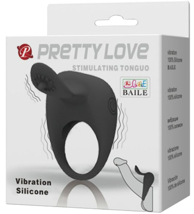 PRETTY LOVE - VIBRATING RING WITH TONGUE