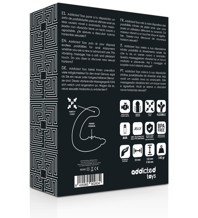 ADDICTED TOYS - ANAL MASSAGER BLACK