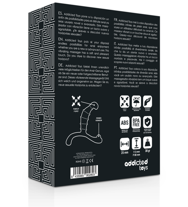 ADDICTED TOYS - PROSTATE ANAL PLEASURE BLACK