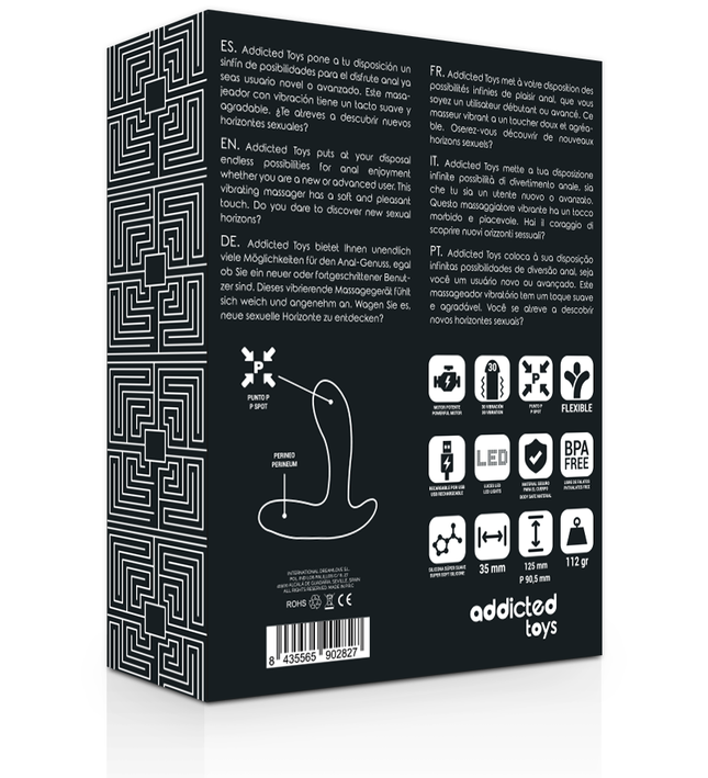 ADDICTED TOYS - ANAL MASSAGER BLACK VIBRATION