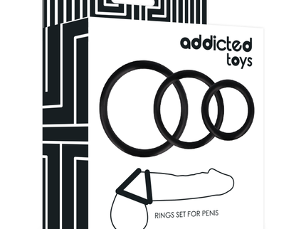 ADDICTED TOYS - RINGS SET FOR PENIS BLACK