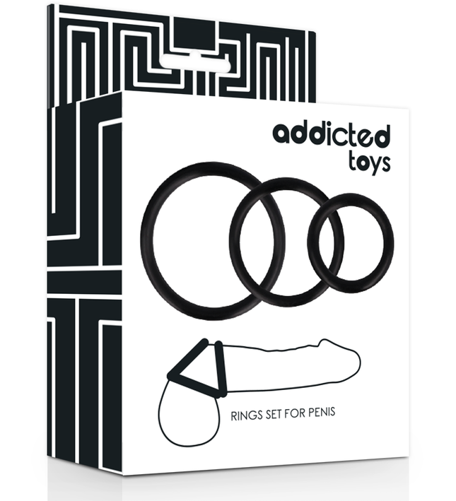 ADDICTED TOYS - RINGS SET FOR PENIS BLACK