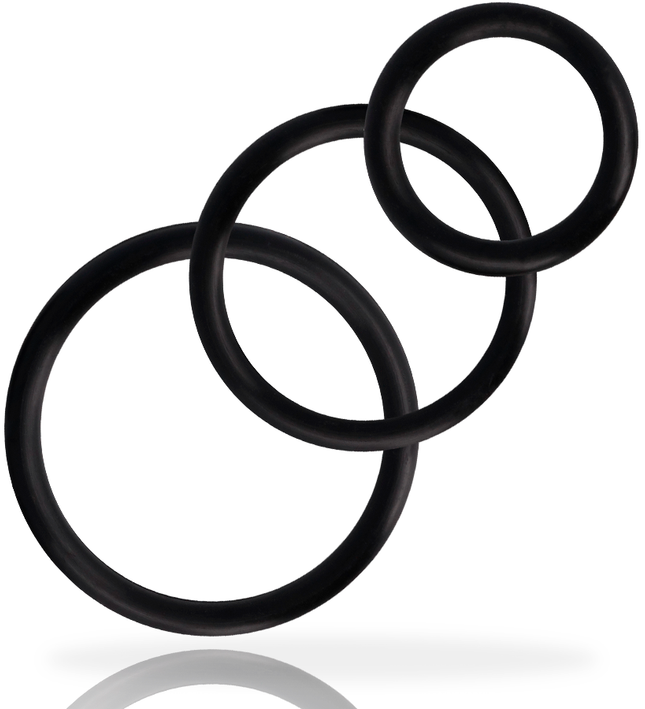 ADDICTED TOYS - RINGS SET FOR PENIS BLACK