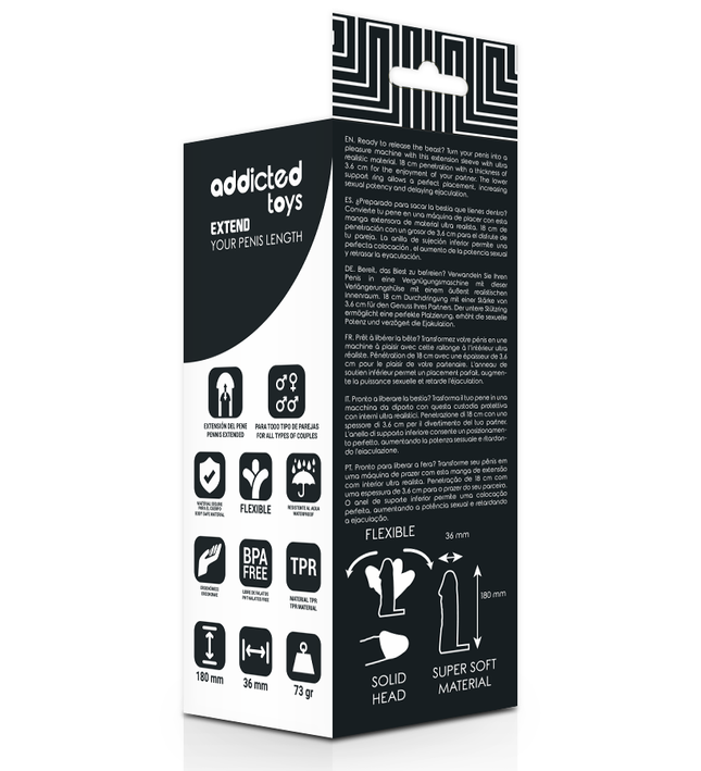 ADDICTED TOYS - EXTEND YOUR PENIS 18 CM