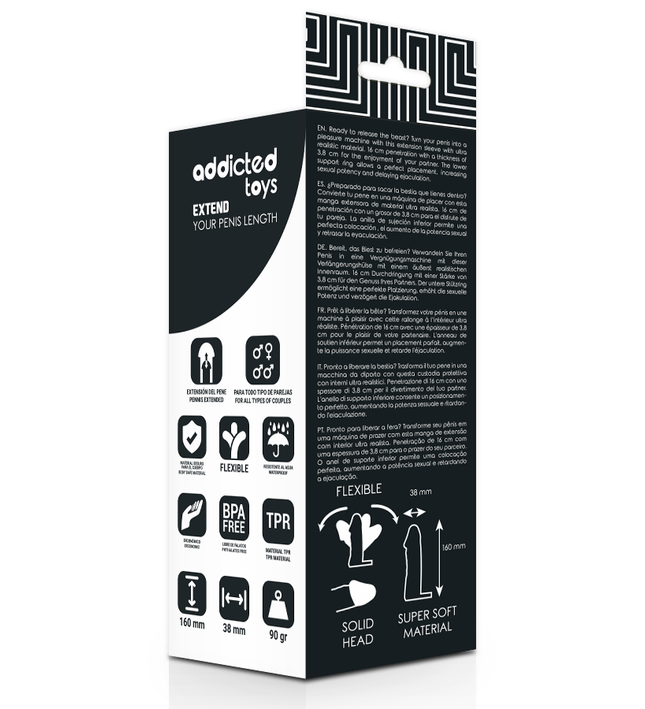 ADDICTED TOYS - EXTEND YOUR PENIS 16 CM