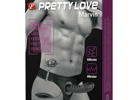 PRETTY LOVE - MARVIN STRAP ON WITH VIBRATION AND HOLLOW DILDO