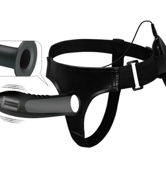 PRETTY LOVE - MYRON STRAP ON WITH VIBRATION AND HOLLOW DILDO