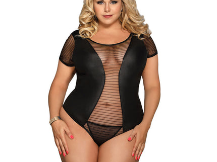 SUBBLIME - QUEEN PLUS FETISH SHORT SLEEVE TEDDY