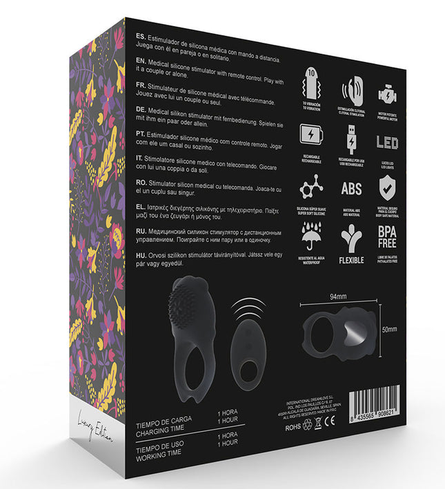 MIA  - COLOSSEO COCK RING REMOTE CONTROL BLACK