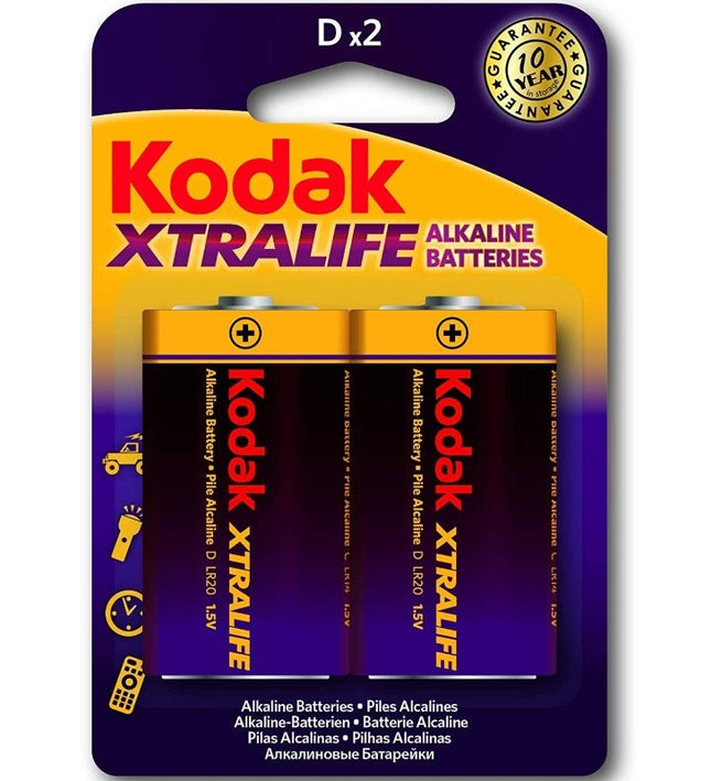 KODAK - XTRALIFE ALKALINE BATTERIES LR20 D LR20 1.5V