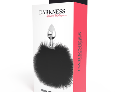 DARKNESS - EXTRA ANAL BUTTPLUG WITH TAIL BLACK 7 CM
