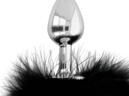 DARKNESS - EXTRA ANAL BUTTPLUG WITH TAIL BLACK 7 CM