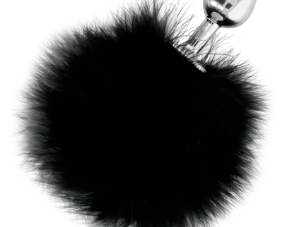 DARKNESS - EXTRA ANAL BUTTPLUG WITH TAIL BLACK 7 CM