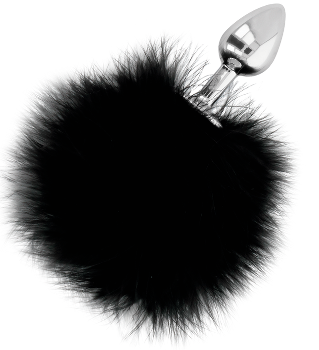 DARKNESS - EXTRA ANAL BUTTPLUG WITH TAIL BLACK 7 CM